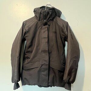 Womens Helly Hansen Ski Jacket In Slate Double Collar With Snow Belt Size S